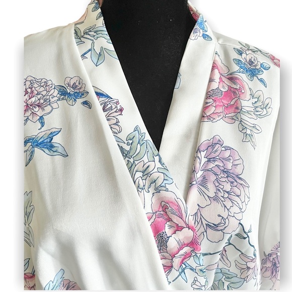 In Bloom by Jonquil Mia women’s floral wrap robe sleep loungewear chiffon L - Picture 13 of 13